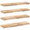 vidaXL Wandschappen 4 st zwevend 100x20x4 cm onbehandeld acaciahout