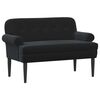 vidaXL Loungebank met knopencomfort Zwart 120 x 66 x 78 cm fluweel