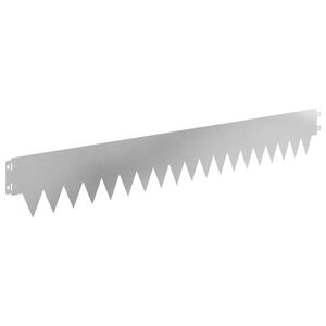 vidaXL Gazonrand 10 st 103 x 15 cm Staal zilver