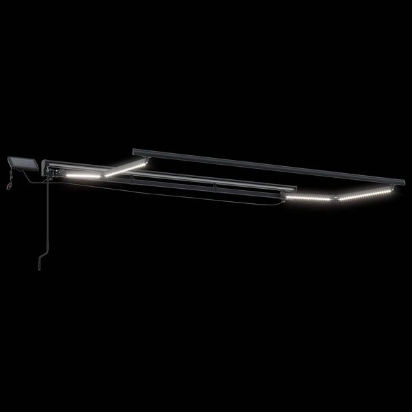 vidaXL Handmatige Luifelhouder met LED's met Blauw en Wit 2,5 x 2 m