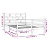 vidaXL Bedframe massief grenenhout wit 140x200 cm