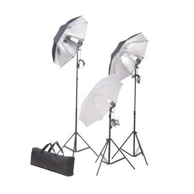 vidaXL Studioverlichtingsset 24 watt inclusief statieven en paraplu's