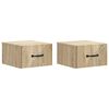 vidaXL Wandbeugel Bedkast 2 pcs Sonoma Eiken 34,5 x 33 x 20 cm