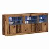 vidaXL LED Sideboard Oudhout 162 x 37 x 67 cm Bewerkt hout
