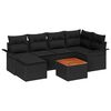 vidaXL Tuinbankenset 7 st Zwart poly rattan