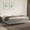 vidaXL Boxspring met matras fluweel lichtgrijs 200x200 cm