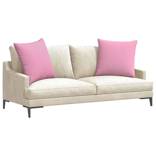 vidaXL Sofa Kussens 2 stuks Roze 60 x 60 cm Stof