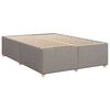 vidaXL Boxspring met matras stof taupe 160x200 cm