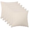 vidaXL Kussensloop 6 st HEERLEN Cr&egrave;mekleurig 80 x 80 cm Boucl&eacute;