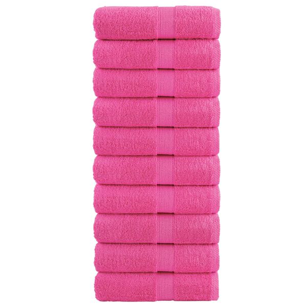 vidaXL Gastendoekjes SOLUND 10 st 600 g/m&sup2; 30x50 cm roze