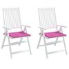 vidaXL Tuinstoelkussens 2 st 40x40x4 cm stof roze