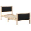vidaXL Bedframe met hoofdeinde Zwart 75 x 190 cm Stof