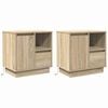 vidaXL Nachtkastje 2 st Sonoma Eiken 50 x 34,5 x 50 cm. Bewerkt hout