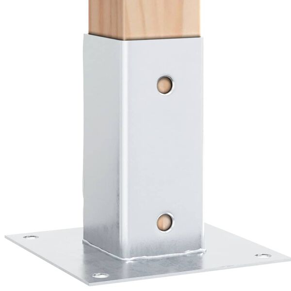 vidaXL Spokkels vierkant 12 st gegalvaniseerd staal zilverkleurig