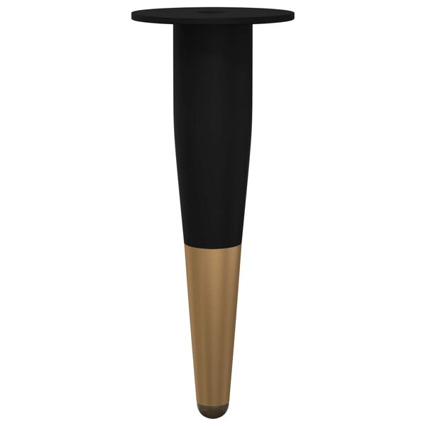 vidaXL Meubelpoten 2 pcs Zwart en Goud &Oslash; 40 x 98 mm IJzer