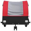 vidaXL Fietstrailer 30 kg ijzer zwart en rood