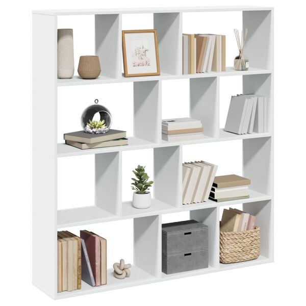 vidaXL Boekenkast 132x29x141,5 cm bewerkt hout wit