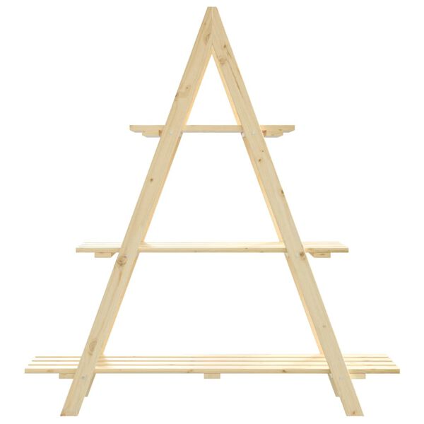 vidaXL Bloemenrek 101x23x110 cm massief grenenhout