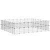 vidaXL Huisdierenkooi met deur 60 panelen 35x35 cm staal zwart
