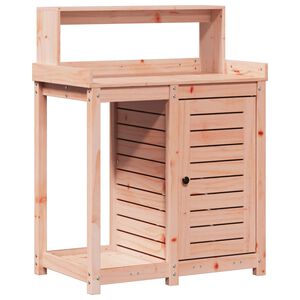 vidaXL Oppottafel met schappen 82,5x50x109,5 cm massief douglashout
