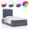 vidaXL Ottoman bed met matrassen en LED's 120x200cm fluweel
