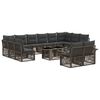 vidaXL Tuinbankenset 13 st Grijs en Donkergrijs poly rattan