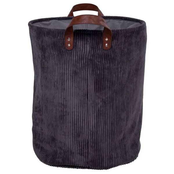 House Nordic Wasmand Nora ribfluweel grijs