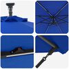 vidaXL Parasol Azurblauw 294 x 294 x 248 cm Polyester en Aluminium