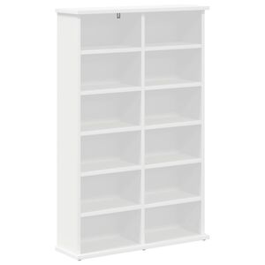 vidaXL CD Kast Wit 60 x 17 x 92 cm Bewerkt hout