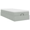 vidaXL Ottoman bed met matras 80x200cm fluweel lichtgrijs
