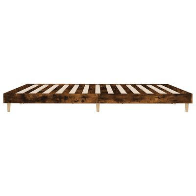 vidaXL Bedframe bewerkt hout gerookt eikenkleurig 160x200 cm