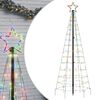 vidaXL LED-kerstboom met spikes 220 LEDs kleurrijk 180 cm