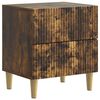 vidaXL Nachtkastje Gerookt eiken 43 x 34,5 x 48 cm Bewerkt hout