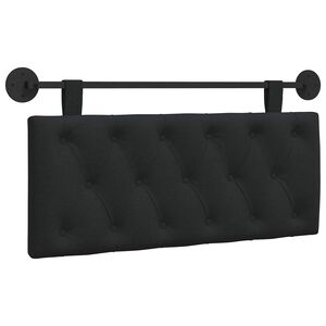 vidaXL Hangend hoofdbord Zwart Stof