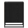 vidaXL Nachtkastje met lade Zwart Eiken 39,5 x 30 x 50 cm Bewerkt hout