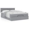 vidaXL Bed met matras 140x190 cm stof lichtgrijs