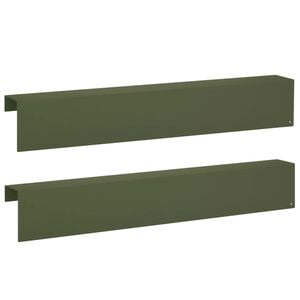 vidaXL Afdekprofiel voor tuinafboording 2 st 100 x 10 x 15 cm Staal