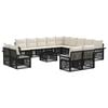 vidaXL Tuinbankenset 14 st Zwart en Cream Wit poly rattan