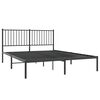 vidaXL Bedframe met hoofdbord metaal zwart 160x200 cm
