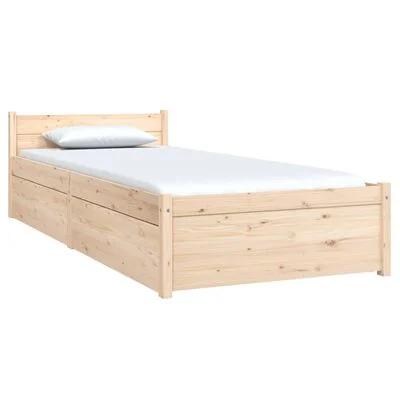 vidaXL Bedframe met lades 75x190 cm