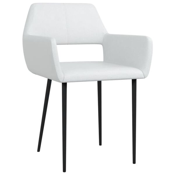 vidaXL Eetkamerstoelen 2 st kunstleer wit