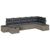 vidaXL Bankstel 7 st poly rattan