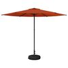 vidaXL Tuinparasol met Basis Rechthoekig 3 x 3 m Polyester Terracotta