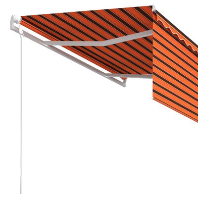 vidaXL Luifel automatisch uittrekbaar met rolgordijn 3x2,5 m oranje