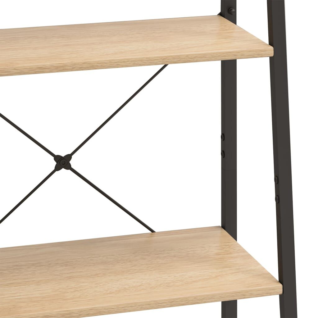 vidaXL - Wandrek met 4 schappen - Lichtbruin - Bewerkt hout