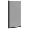 vidaXL Bad Douchescreen Zwart 68 x 130 cm Gehard glas