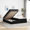 vidaXL Ottoman bed met matrassen 200x200cm fluweel zwart