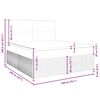 vidaXL Boxspring met matras stof lichtgrijs 200x200 cm