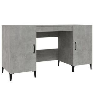 vidaXL Bureau 140x50x75 cm bewerkt hout betongrijs