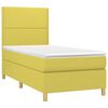 vidaXL Boxspring met matras en LED stof groen 100x200 cm